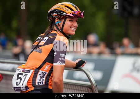 Londres, Royaume-Uni. 3 Août, 2019. Chantal Blaak de Boels-Dolmans Cycling Team se prépare à la Prudential RideLondon Classique. La Classique, qui est la Banque D'Images