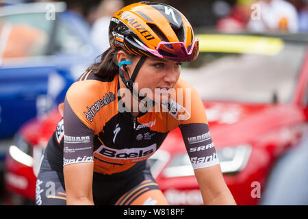 Londres, Royaume-Uni. 3 Août, 2019. Chantal Blaak de Boels-Dolmans Cycling Team se prépare à la Prudential RideLondon Classique. La Classique, qui est la Banque D'Images