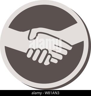 Poignée ronde simple icône ou d'un insigne vector illustration Illustration de Vecteur