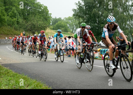 Tour de France 2019 - Le Col de Montségur, stade 15 Limoux-Foix Banque D'Images