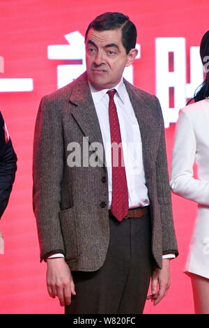 L'acteur anglais Rowan Atkinson joue M. Bean lors d'une premiere pour son film 'Top Funny comédien" à Beijing, Chine, 19 mars 2017. Banque D'Images