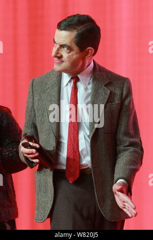 L'acteur anglais Rowan Atkinson joue M. Bean lors d'une premiere pour son film 'Top Funny comédien" à Beijing, Chine, 19 mars 2017. Banque D'Images