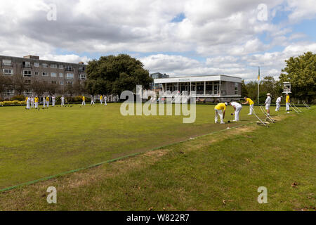 Club de bowling de Plymouth Hoe (ville de Plymouth et Plymouth Hoe BC) Banque D'Images