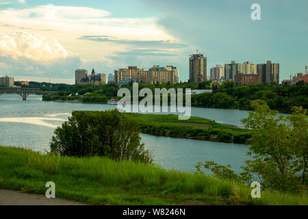 Ville de Saskatoon Skyline Banque D'Images