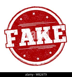 Fake signe ou marque sur fond blanc, vector illustration Illustration de Vecteur