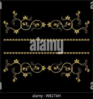 Page décoration éléments ou monogrammes. Peut être utilisé pour la conception de livres, cartes, menus, publicités, tattoo etc. Illustration de Vecteur