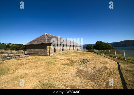 NIEBLA, CHILI - Février 2, 2016 : Musée (ancien siège social) du fort de Niebla, le Chili le 2 février 2016. Banque D'Images