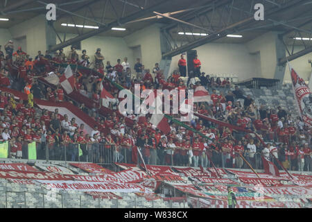 Belo Horizonte, Brésil. 07Th Aug 2019. Internacional do Cruzeiro vs Internacional match cheerleading valable pour les demi-finales de la Coupe du Brésil en 2019, Belo Horizonte, Mineirão, MG. De : Doug Patrício/FotoArena/Alamy Live News Banque D'Images