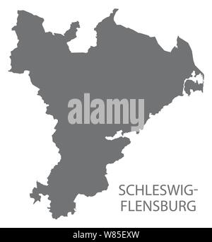 Schleswig-Flensburg le comté de Grey plan de Schleswig-Holstein Allemagne Illustration de Vecteur