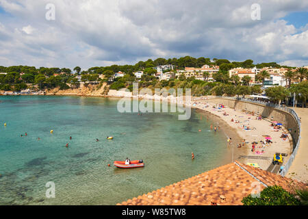 Sanary-sur-Mer (sud-est de la France) : La plage de Portissol Banque D'Images