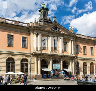 Suède Stockholm.Bourse.1773 1776. La place Stortorget.région connue sous le nom de la Vieille Ville ou Gama Stans. Banque D'Images