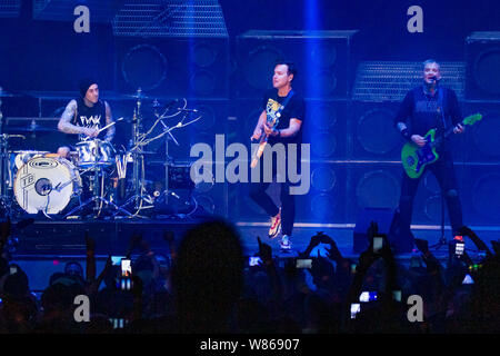 8 août 2019, Chula Vista, Californie, États-Unis : BLINK -182 à Île du Nord Credit Union Amphitheatre, à Chula Vista, Californie 07 août 2019 (Image Crédit : © Marissa Carter/Zuma sur le fil) Banque D'Images