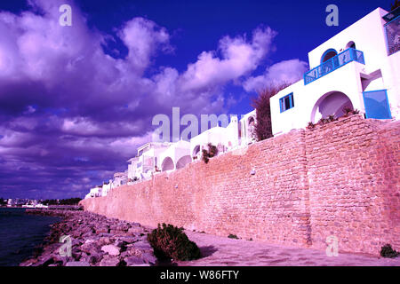 La vieille ville de Hammamet, Tunisie Banque D'Images
