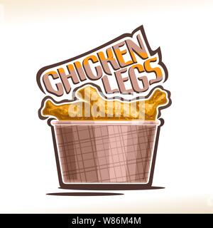 Logo Vector pour Cuisses de poulet croustillant Illustration de Vecteur