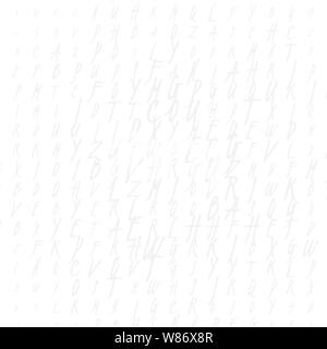 Cute English alphabet, écrit à la main vintage vector background. Lettres minuscules et majuscules, amende pour card, lettrage, bannière, affiche Illustration de Vecteur