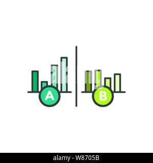 L'essai, essai, l'icône de recherche avec des lettres A et B Illustration de Vecteur