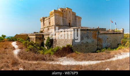 Vue aérienne de Marsaxlokk, Malte Banque D'Images