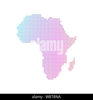 La carte à points du continent africain vector illustration Illustration de Vecteur