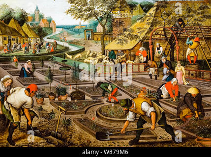 Pieter Brueghel le Jeune, les quatre saisons, printemps, peinture, 1564-1638 Banque D'Images