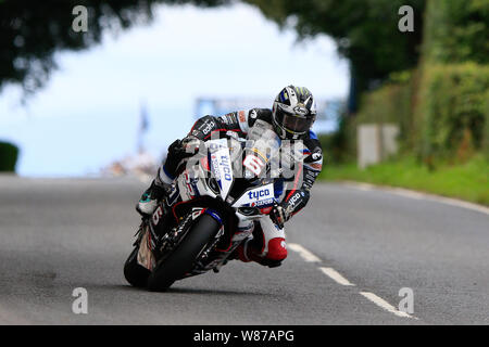 Circuit de Dundrod, Belfast, Irlande du Nord. 8e août 2019. Courses sur route Grand Prix de l'Ulster, de Qualification day, Michael Dunlop (TYCO BMW) au cours de qualification Superbike - éditorial uniquement. Credit : Action Plus Sport/Alamy Live News Banque D'Images