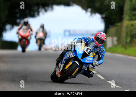 Circuit de Dundrod, Belfast, Irlande du Nord. 8e août 2019. Courses sur route Grand Prix de l'Ulster, de Qualification day ; Lee Johnston (Ashcourt Racing BMW) est 4e rang au Superbike qualifications - usage éditorial uniquement. Credit : Action Plus Sport/Alamy Live News Banque D'Images