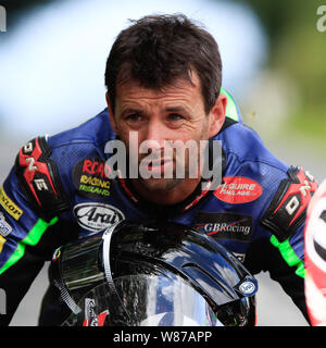 Circuit de Dundrod, Belfast, Irlande du Nord. 8e août 2019. Courses sur route Grand Prix de l'Ulster, de Qualification day, Michael Sweeney étant prêt pour un usage éditorial - qualification Superstock seulement. Credit : Action Plus Sport/Alamy Live News Banque D'Images