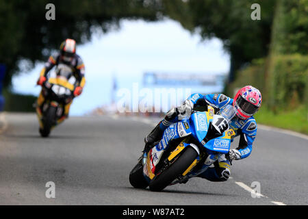 Circuit de Dundrod, Belfast, Irlande du Nord. 8e août 2019. Courses sur route Grand Prix de l'Ulster, de Qualification day ; Lee Johnston (Ashcourt Racing BMW) était 4e rang au Superbike qualifications - usage éditorial uniquement. Credit : Action Plus Sport/Alamy Live News Banque D'Images