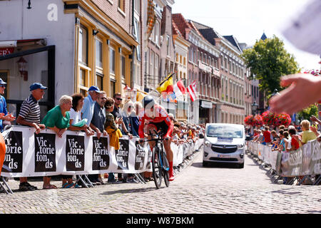 Alkmaar, Pays-Bas. Le 08 août, 2019. ALKMAAR, 08-08-2019, le centre-ville d'Alkmaar, championnat d'Europe à vélo, cycliste pendant le jeu UFC vélo championnats européens. Credit : Pro Shots/Alamy Live News Banque D'Images