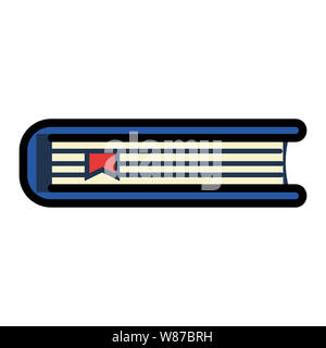 Livre fermé d'icône du design sur fond blanc vectoriel -Éducation illustration Banque D'Images