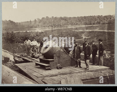 13 inch mortar dictateur devant Petersburg, VA Banque D'Images