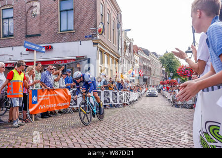 Alkmaar, Pays-Bas. Le 08 août, 2019. ALKMAAR, 08-08-2019, le centre-ville d'Alkmaar, championnat d'Europe à vélo, cycliste Corentin Ermenault pendant le jeu UFC vélo championnats européens. Credit : Pro Shots/Alamy Live News Banque D'Images