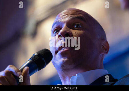 Le candidat démocrate à Cory Booker (D-NJ) apparaît pendant un événement Lieu Philadelphie Philadelphie au Fillmore. Banque D'Images