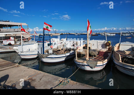 Tripoli, Liban - 02 Jan 2018. La marina de Tripoli, Liban Banque D'Images