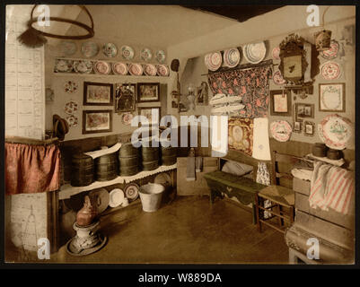 Une maison, de l'intérieur, de l'île de Marken, Holland Banque D'Images