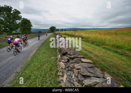 UNITED STATES - 9 juin 2019 : Le Moulin Du gravier 1725 Loudoun est une balade à vélo le long des routes de gravier historique dans le Nord de la Virginie. Situé à l'est de Banque D'Images