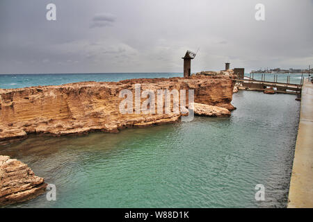 Le mur de Batroun, Liban Banque D'Images