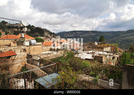 Village de Deir al Qamar, Liban Banque D'Images