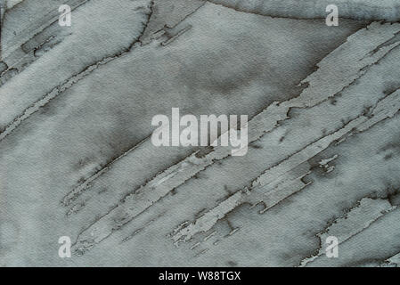 D'encre couleur gris aquarelle sur papier peint texture d'arrière-plan Banque D'Images