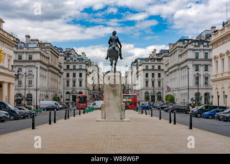 Le roi Édouard VII statue dans le centre de Londres près de Regent Street Banque D'Images