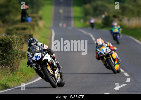 Circuit de Dundrod, Belfast, Irlande du Nord. 8e août 2019. Courses sur route Grand Prix d'Ulster ; Jamie lâche (Yamaha) a soutenu la 4ème place dans la course Supersport - éditorial uniquement. Credit : Action Plus Sport/Alamy Live News Banque D'Images