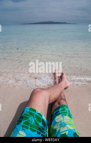 Cristal de l'eau claire de la plage TECOLOTE, dans la baie de La Paz, Baja California Sur, par la mer de Cortes, MEXIQUE Banque D'Images