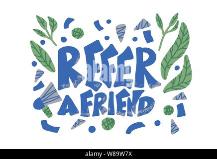 Inviter un ami message dans télévision style. Modèle d'affiche avec citation et décoration. Vector illustration couleur. Illustration de Vecteur