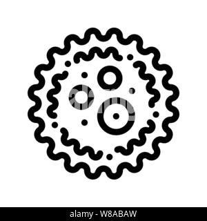 Bactérie microscopique vecteur icône Signe Microgerm Illustration de Vecteur