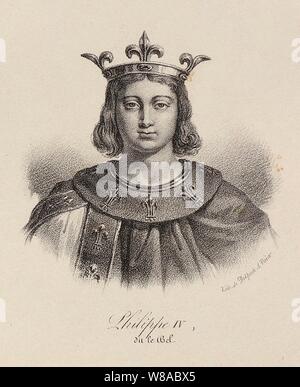 Delpech - Philippe IV de France. Banque D'Images