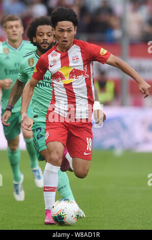 Salzbourg, Autriche. 7e août 2019. Takumi, (Salzbourg), 7 août 2019 - Football : match amical entre FC Red Bull Salzbourg 0-1 Real Madrid au Red Bull Arena à Salzbourg, Autriche. Credit : Itaru Chiba/AFLO/Alamy Live News Banque D'Images