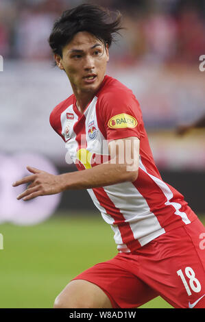 Salzbourg, Autriche. 7e août 2019. Takumi, (Salzbourg), 7 août 2019 - Football : match amical entre FC Red Bull Salzbourg 0-1 Real Madrid au Red Bull Arena à Salzbourg, Autriche. Credit : Itaru Chiba/AFLO/Alamy Live News Banque D'Images