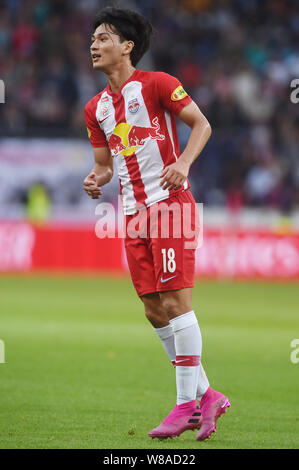 Salzbourg, Autriche. 7e août 2019. Takumi, (Salzbourg), 7 août 2019 - Football : match amical entre FC Red Bull Salzbourg 0-1 Real Madrid au Red Bull Arena à Salzbourg, Autriche. Credit : Itaru Chiba/AFLO/Alamy Live News Banque D'Images