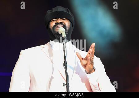 8 août 2019, Philadelphie, Pennsylvanie, États-Unis : la chanteuse de R&B, GREGORY PORTER L'exécution à l'essence de l'Entertainment concert au Centre de musique de Dell à Philadelphie PA (crédit Image : © Ricky Fitchett/Zuma sur le fil) Banque D'Images