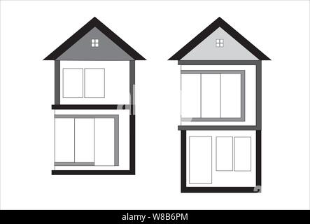 De collection simple les icônes d'accueil Illustration de Vecteur