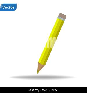 Crayon. L'icône de crayon dans télévision design. Vector illustration. Crayon sur fond blanc. EPS 10. Illustration de Vecteur